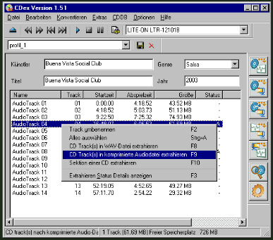 CDex 1.70 b4 - free download