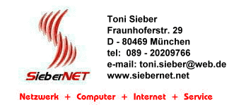 SieberNET - Toni Sieber - Netzwerk - PC - Internet - Service - München
